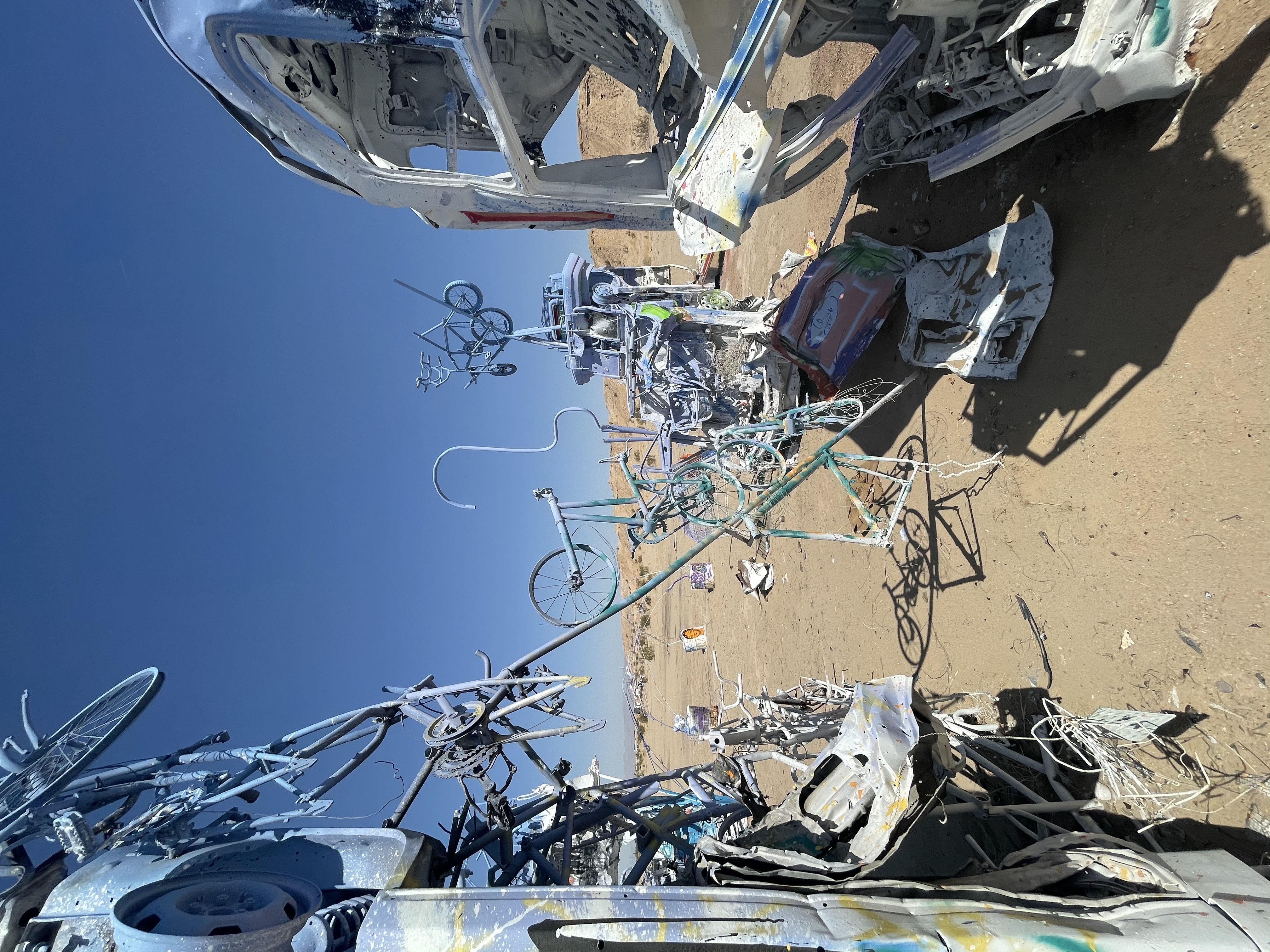 Car henge near Salvation Mountain