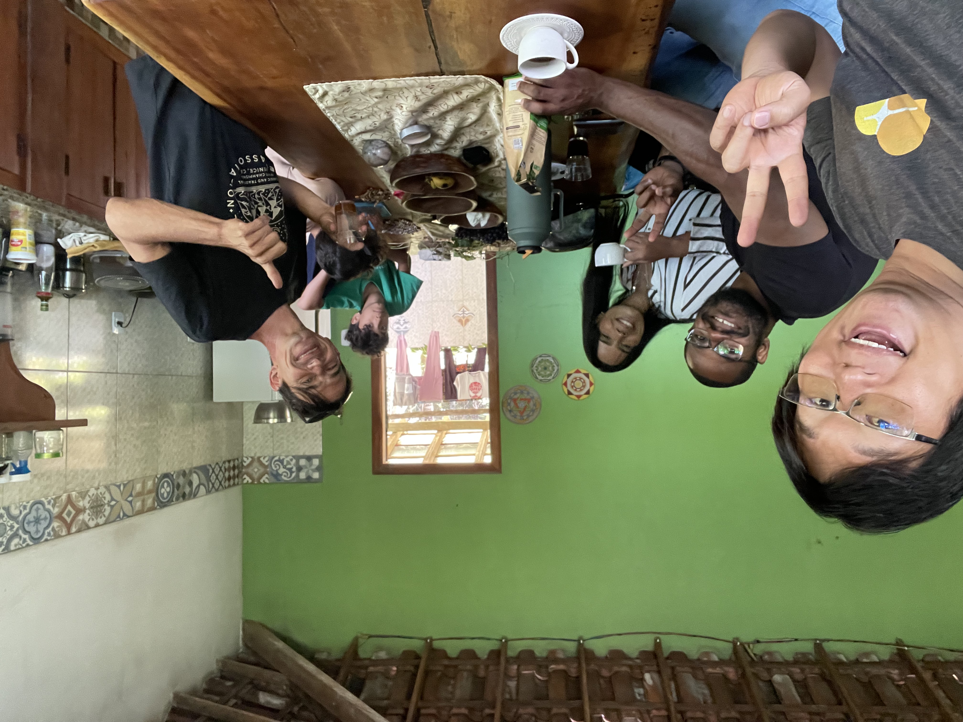 Matheus and Emelin visiting Clara and Fernando's farm