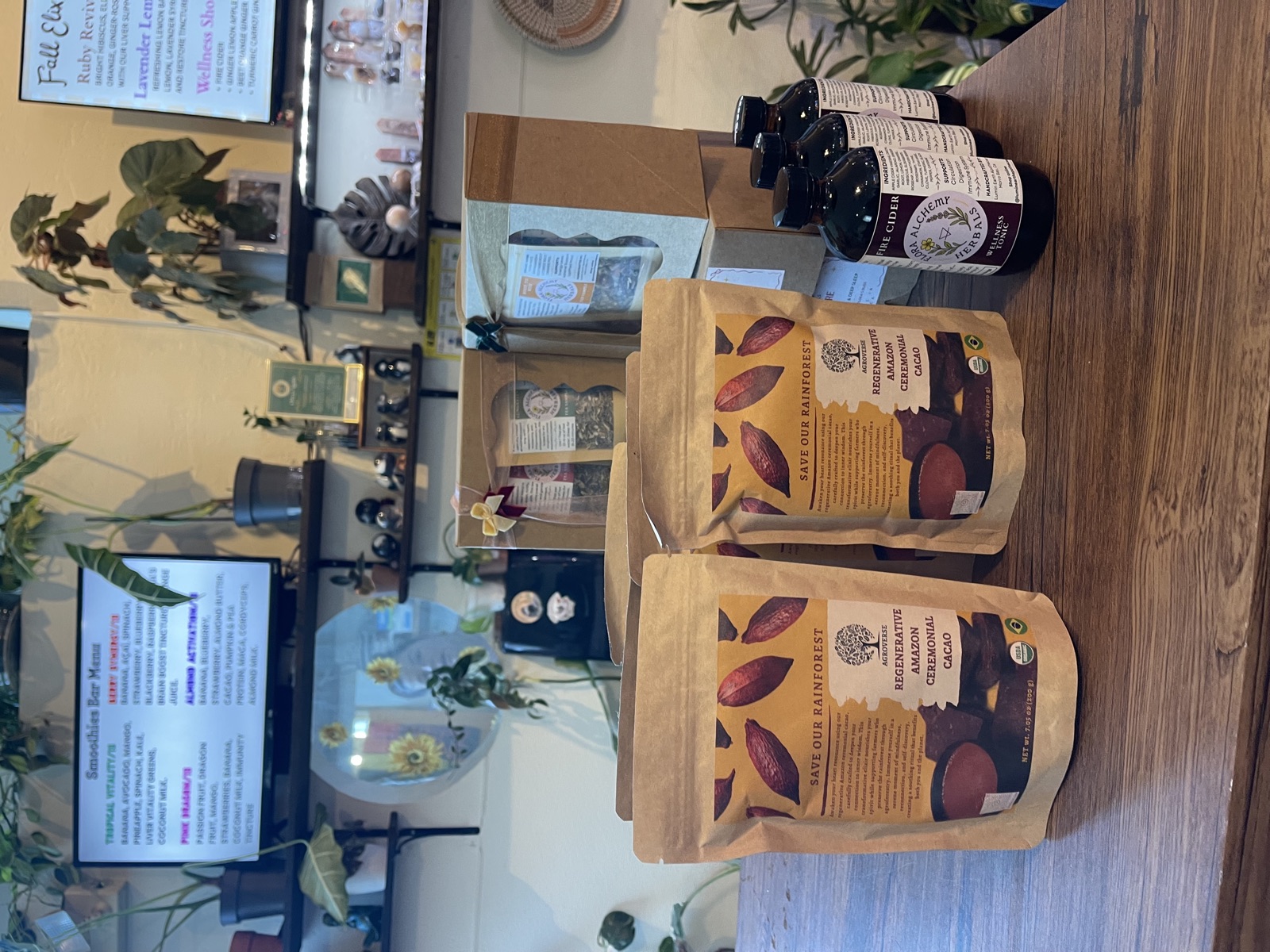 Agroverse on the shelves at Lumin Earth Apothecary, Morro Bay