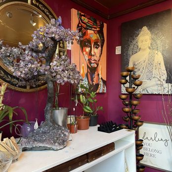 Prayer space at Queen Hippie Gypsy botanica sanctuary